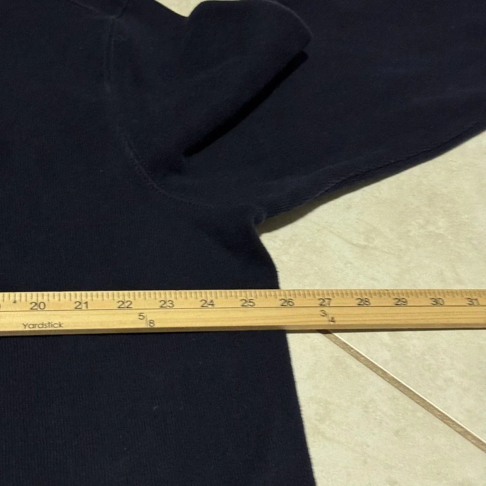 Polo Ralph Lauren Sweater Mens 2XL Navy Quarter‎ Zip Mock Neck Cotton Pony Logo